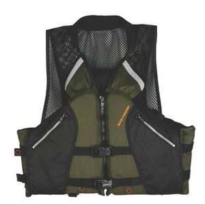 Stearns Large Fishing Life Jacket Safety Floatation Vest Collar Angler Coleman